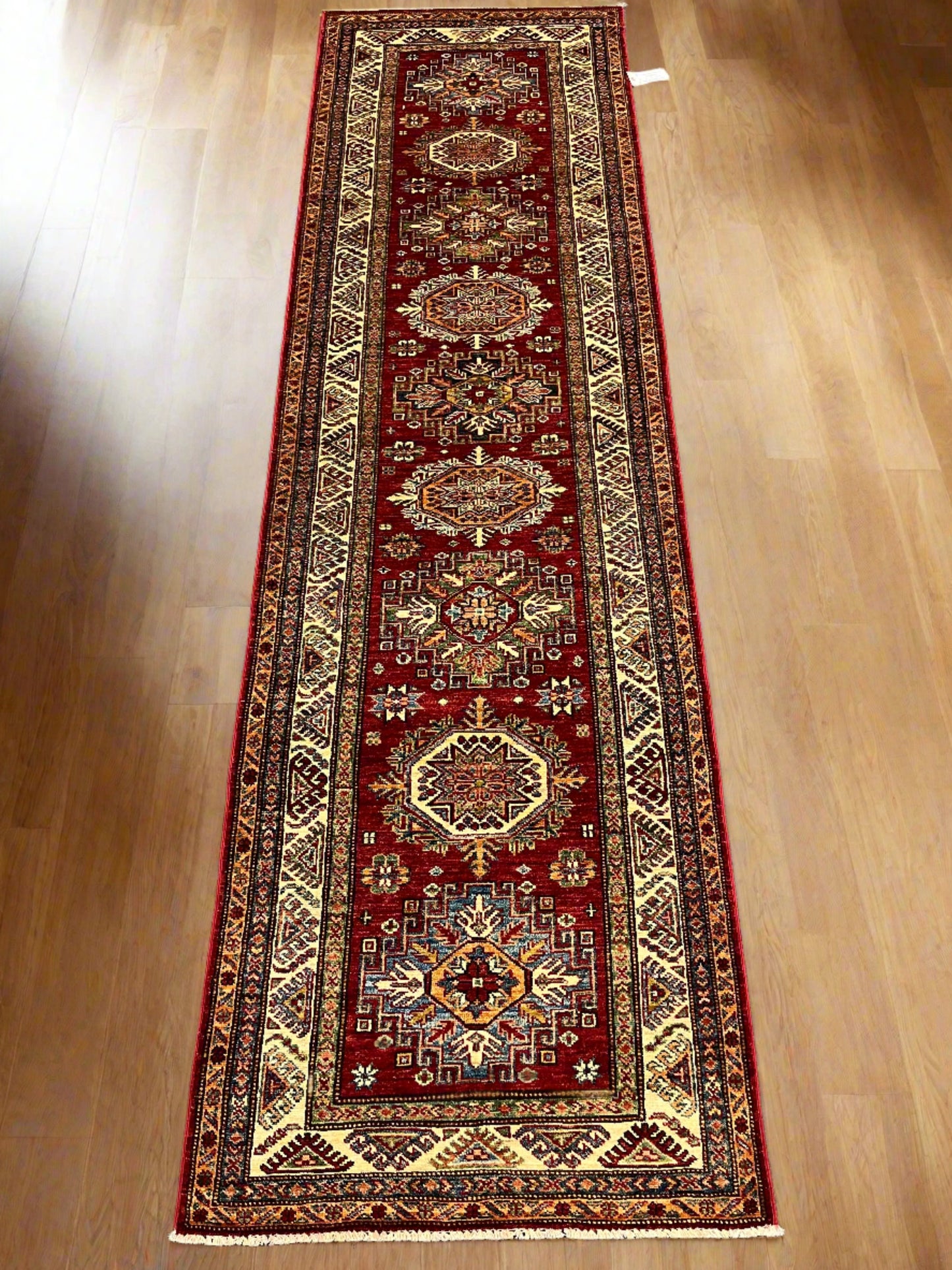 Runner Super Kazak 2' 9"X10' Handmade Wool Rug # 14266