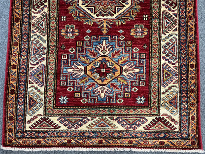 Runner Super Kazak 2' 9"X10' Handmade Wool Rug # 14266