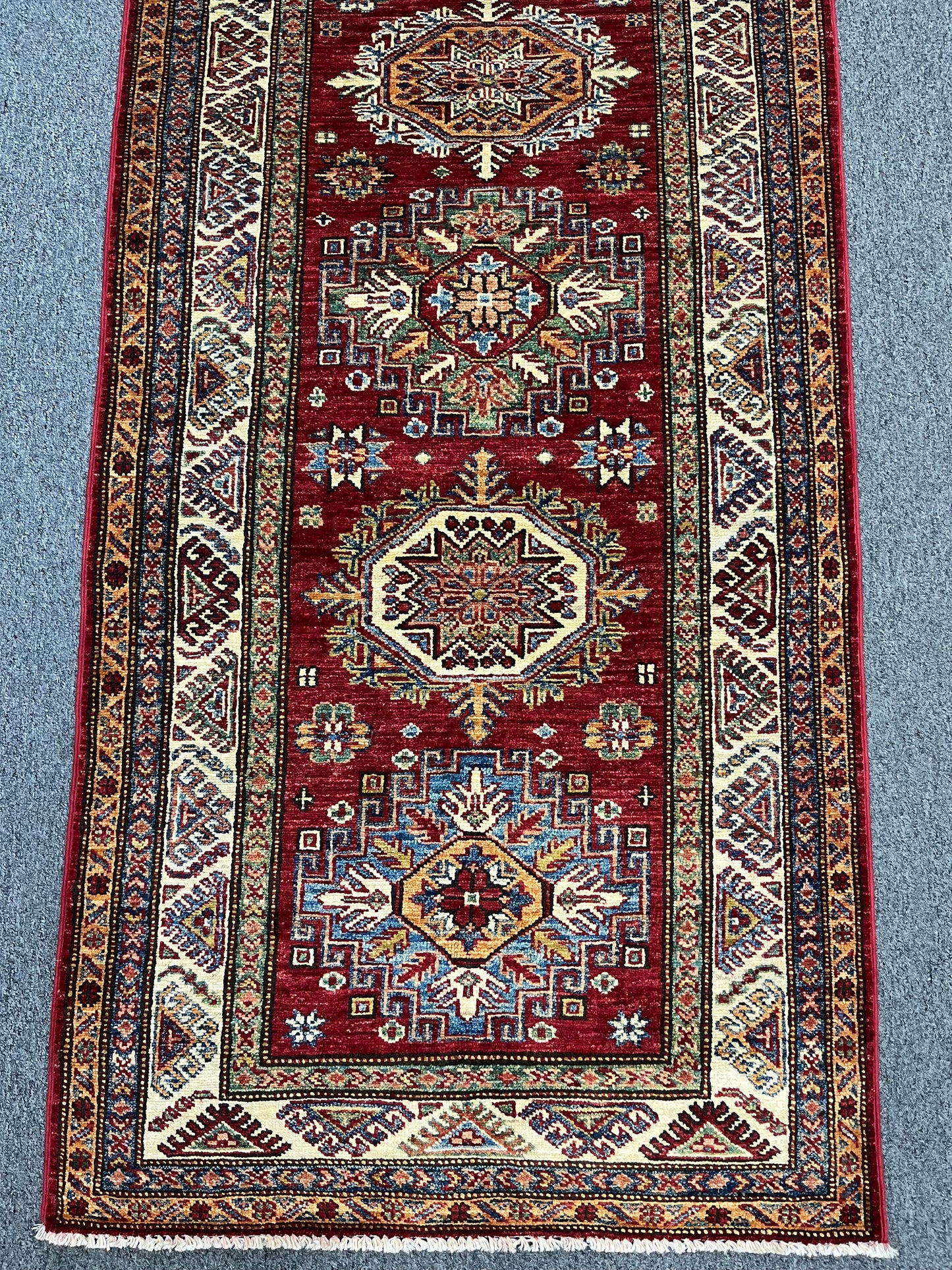 Runner Super Kazak 2' 9"X10' Handmade Wool Rug # 14266