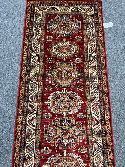 Runner Super Kazak 2' 9"X10' Handmade Wool Rug # 14266