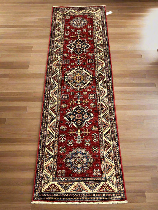 Super Kazak Runner 2' 9"X9' Handmade Wool Rug # 14269