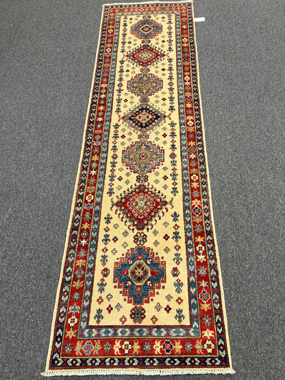 Kazak Tribal 2' 8"X10' Handmade Wool Runner Rug # 13677