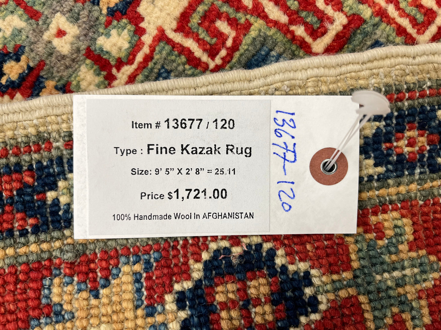 Kazak Tribal 2' 8"X10' Handmade Wool Runner Rug # 13677