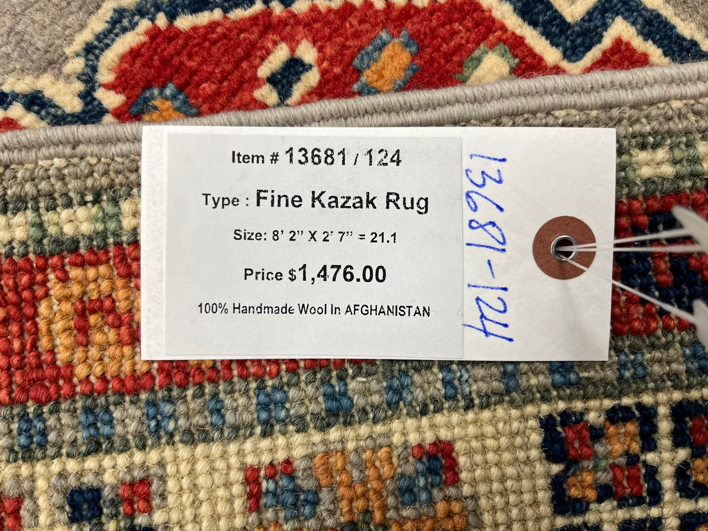 Kazak Tribal 2' 7"X8' Handmade Wool Runner Rug # 13681