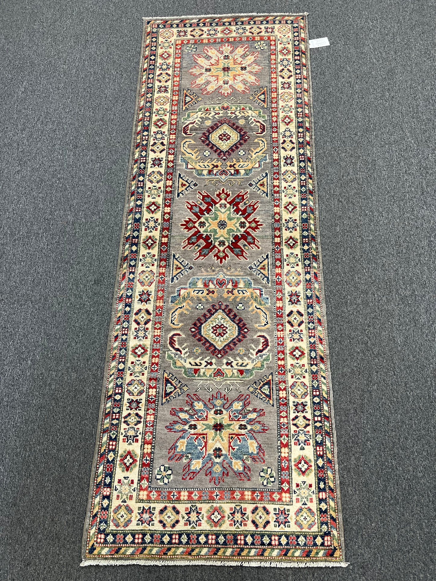 Kazak Tribal 2' 9"X8' Handmade Wool Runner Rug # 13729