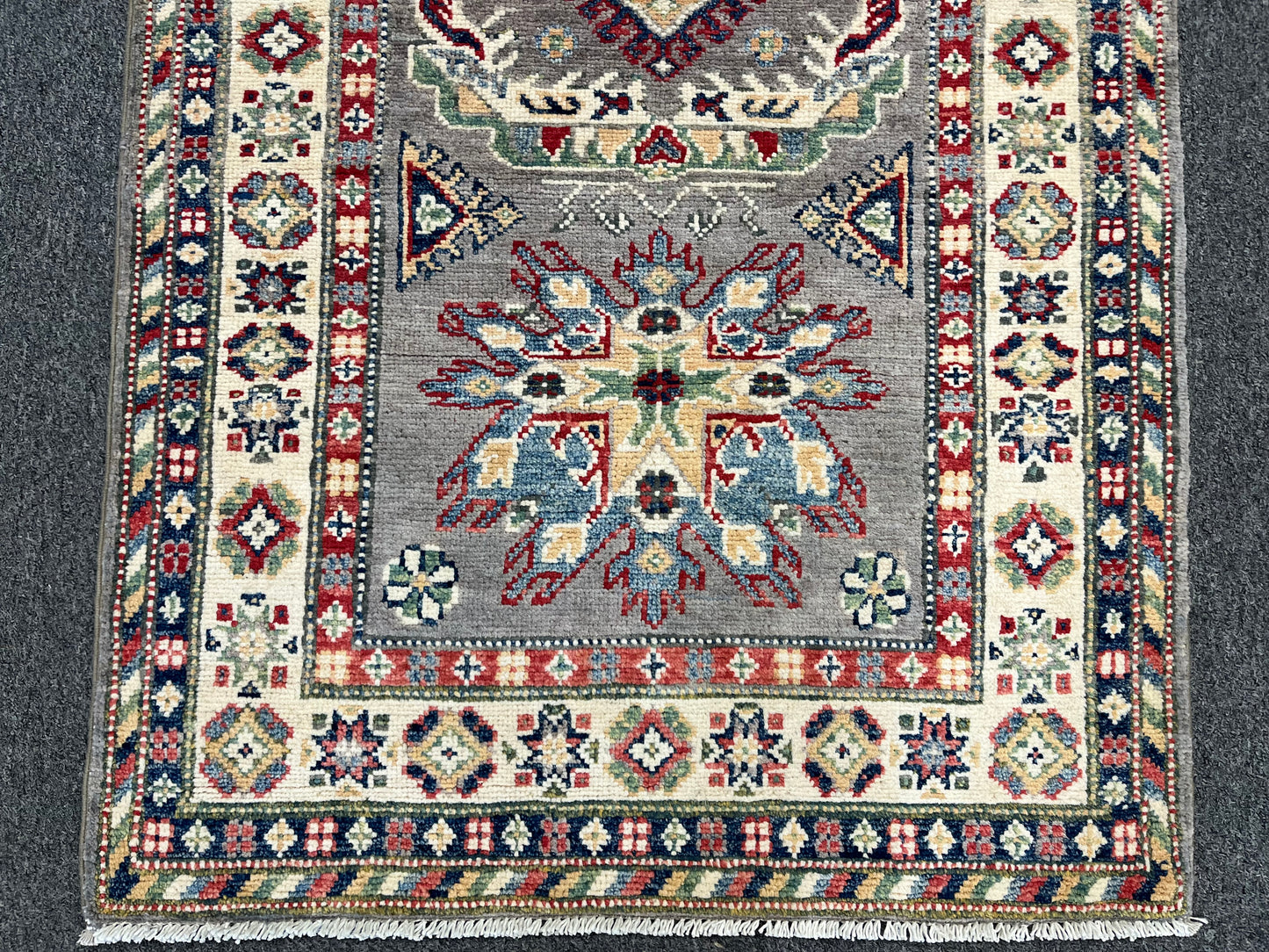 Kazak Tribal 2' 9"X8' Handmade Wool Runner Rug # 13729