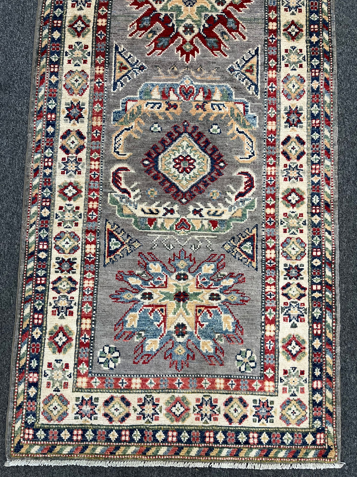 Kazak Tribal 2' 9"X8' Handmade Wool Runner Rug # 13729