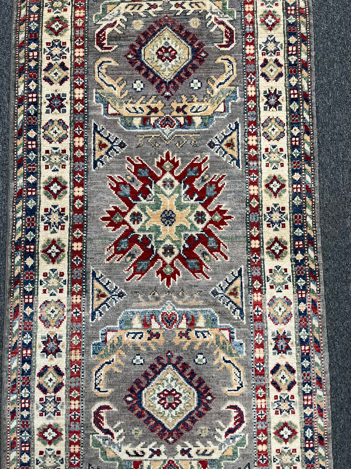 Kazak Tribal 2' 9"X8' Handmade Wool Runner Rug # 13729