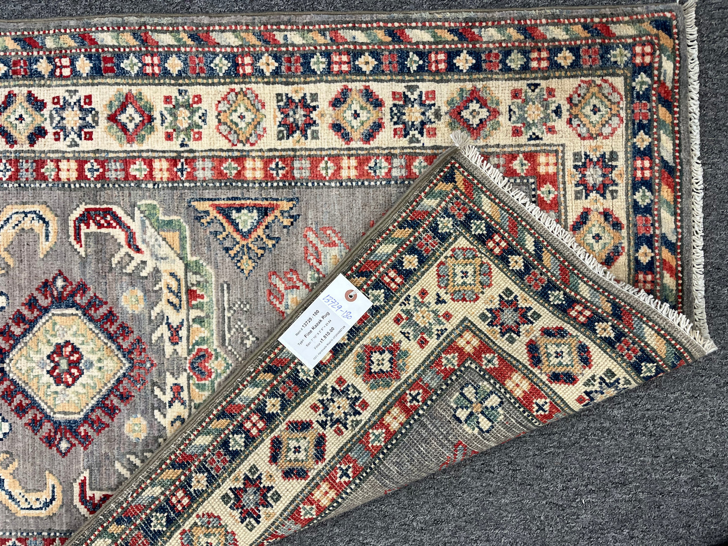 Kazak Tribal 2' 9"X8' Handmade Wool Runner Rug # 13729