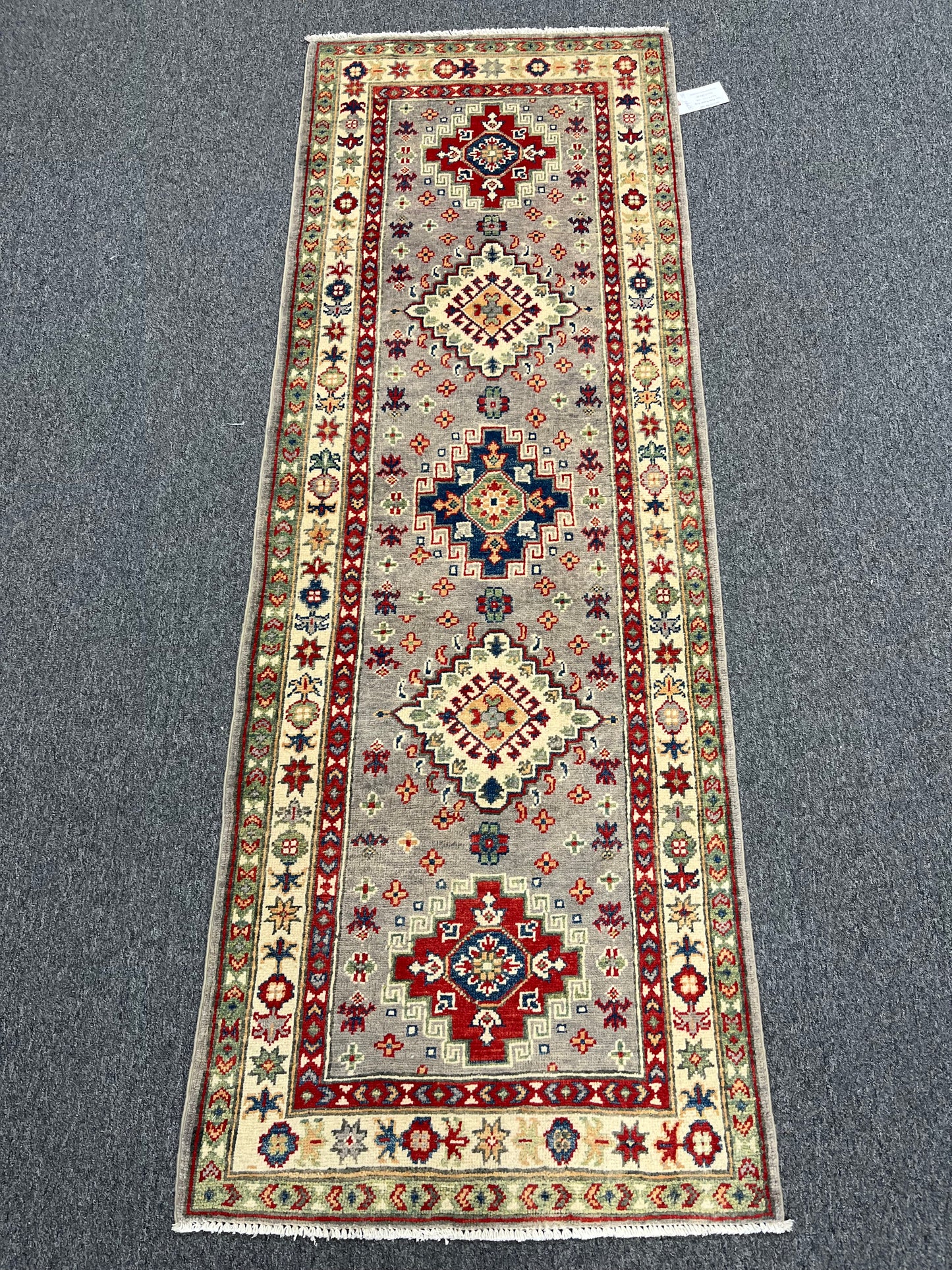 Kazak Tribal 2' 6"X7' Handmade Wool Runner Rug # 13784