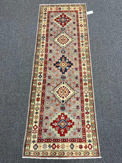 Kazak Tribal 2' 6"X7' Handmade Wool Runner Rug # 13784