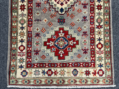 Kazak Tribal 2' 6"X7' Handmade Wool Runner Rug # 13784