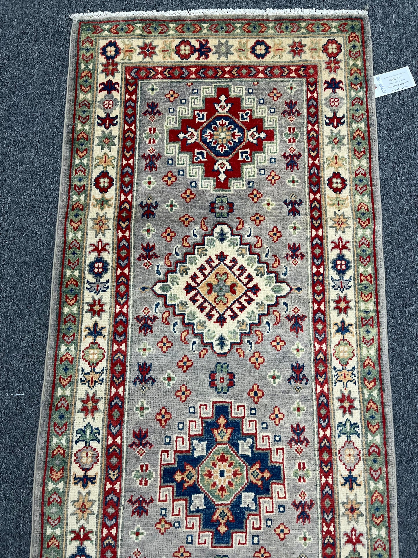 Kazak Tribal 2' 6"X7' Handmade Wool Runner Rug # 13784