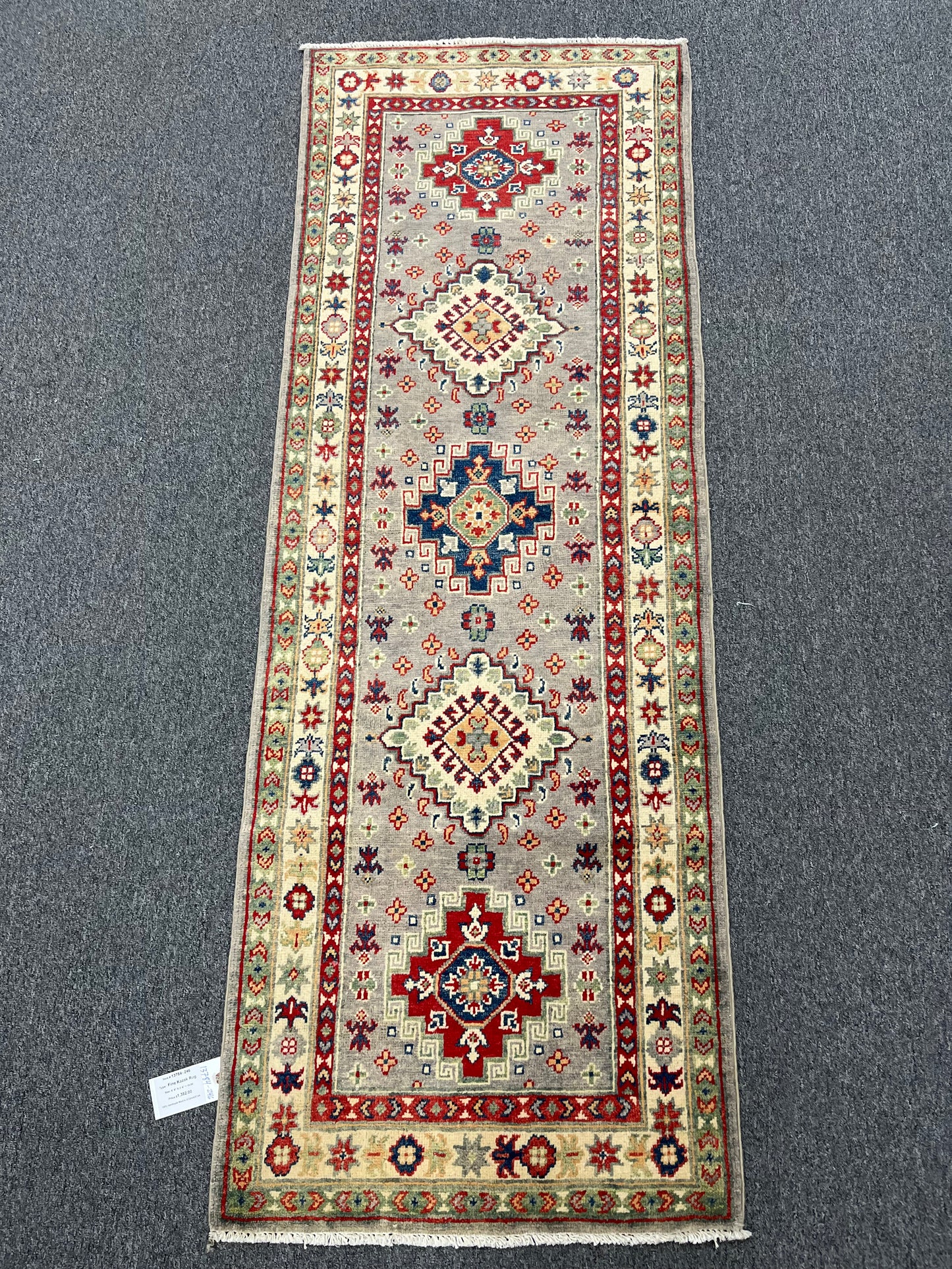 Kazak Tribal 2' 6"X7' Handmade Wool Runner Rug # 13784