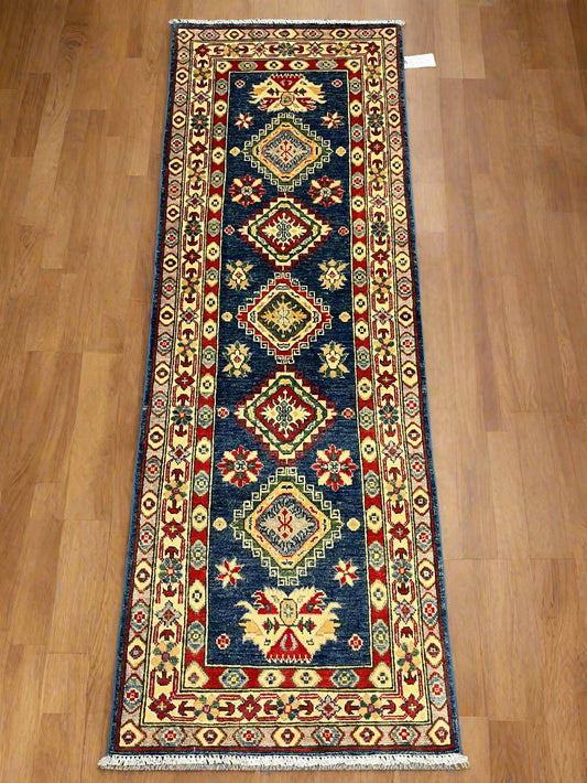 Kazak Tribal 2' 6"X7' Handmade Wool Runner Rug # 13678