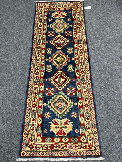 Kazak Tribal 2' 6"X7' Handmade Wool Runner Rug # 13678