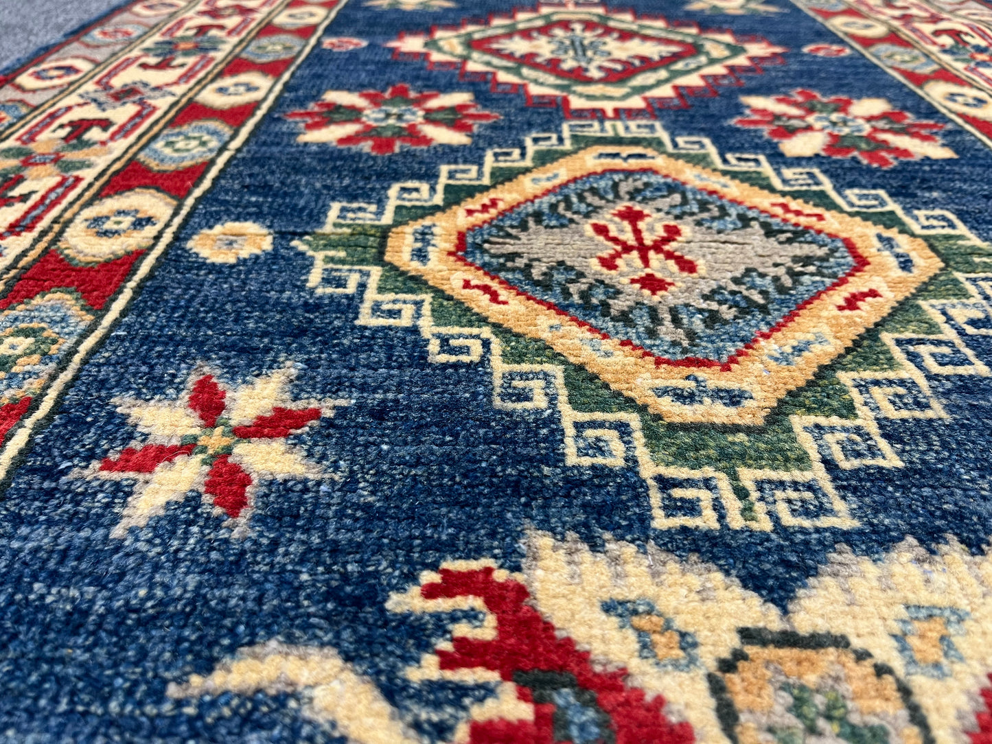 Kazak Tribal 2' 6"X7' Handmade Wool Runner Rug # 13678