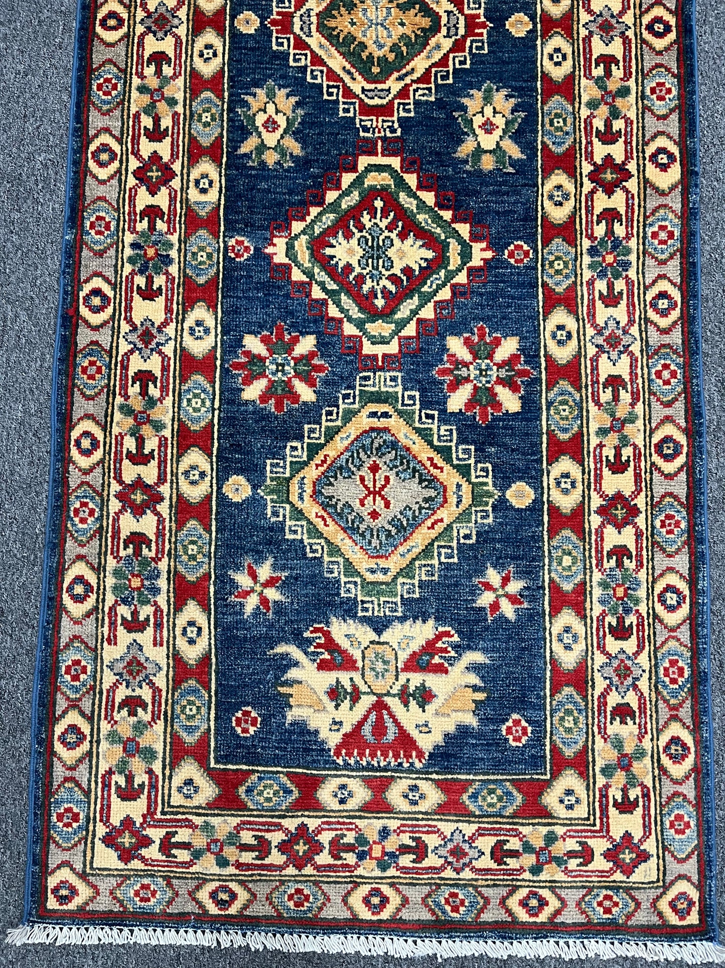 Kazak Tribal 2' 6"X7' Handmade Wool Runner Rug # 13678