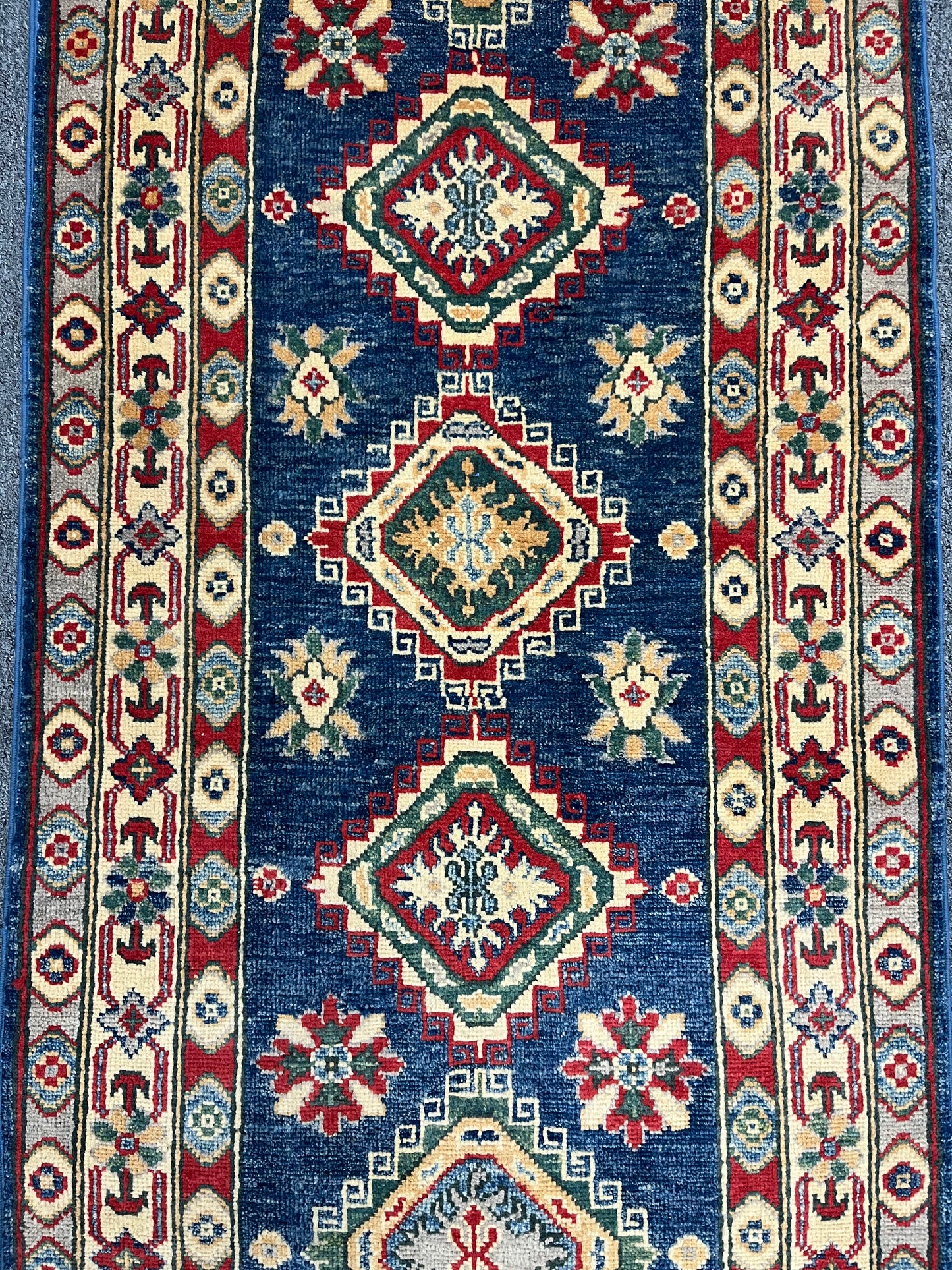 Kazak Tribal 2' 6"X7' Handmade Wool Runner Rug # 13678