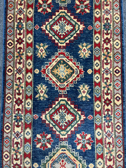 Kazak Tribal 2' 6"X7' Handmade Wool Runner Rug # 13678