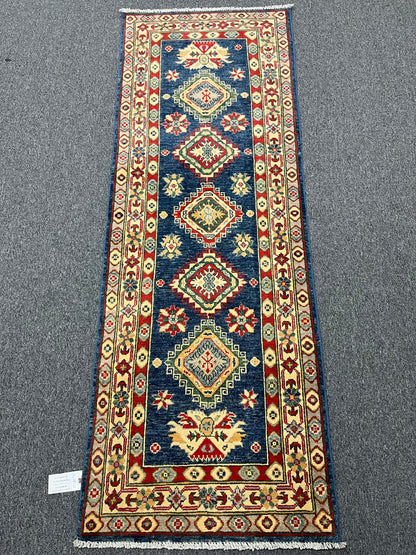 Kazak Tribal 2' 6"X7' Handmade Wool Runner Rug # 13678