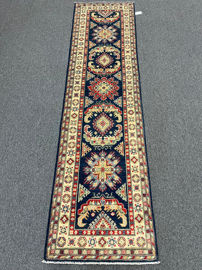 Kazak Tribal 2' 7"X10' Handmade Wool Runner Rug # 13676