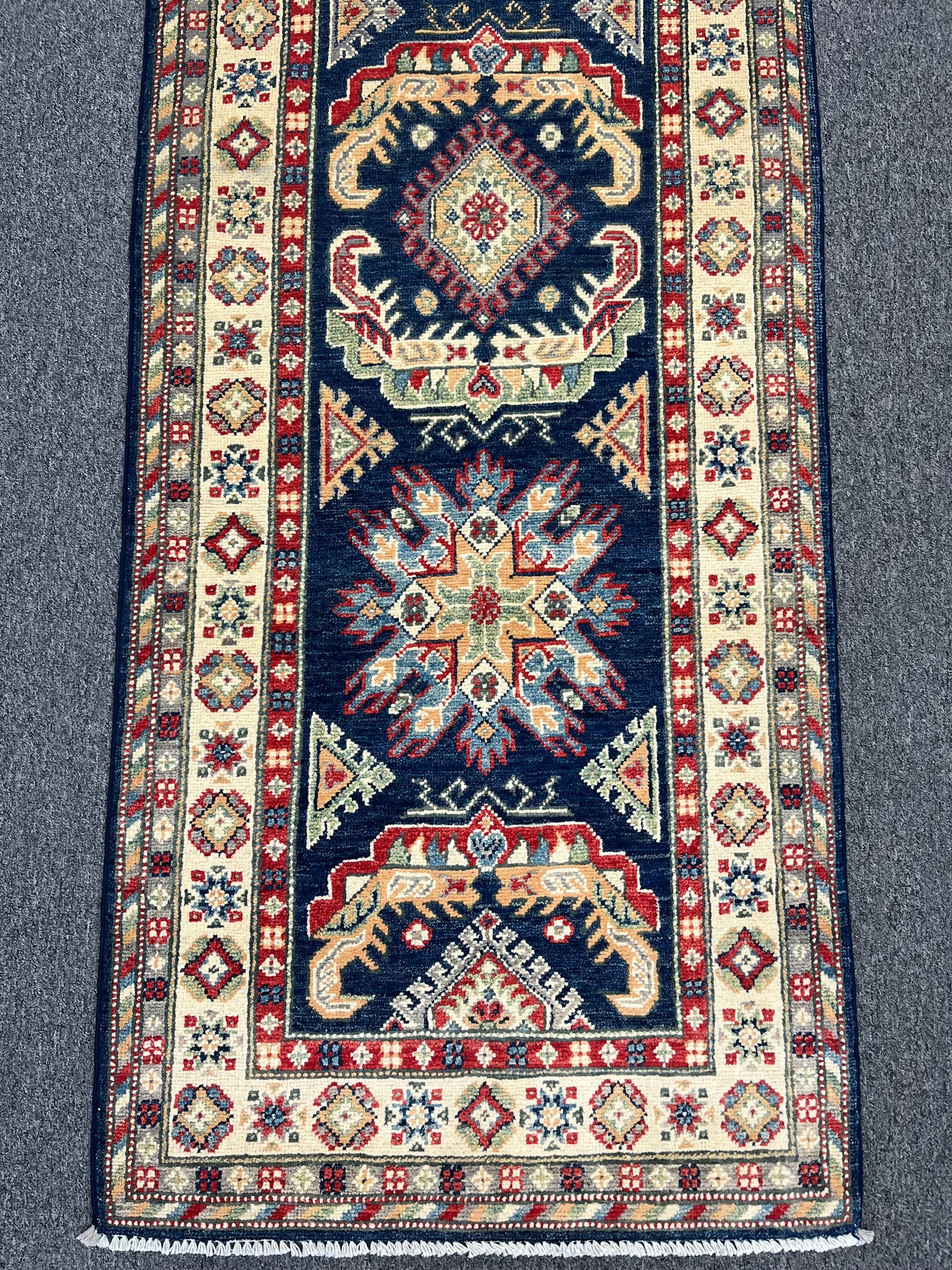 Kazak Tribal 2' 7"X10' Handmade Wool Runner Rug # 13676