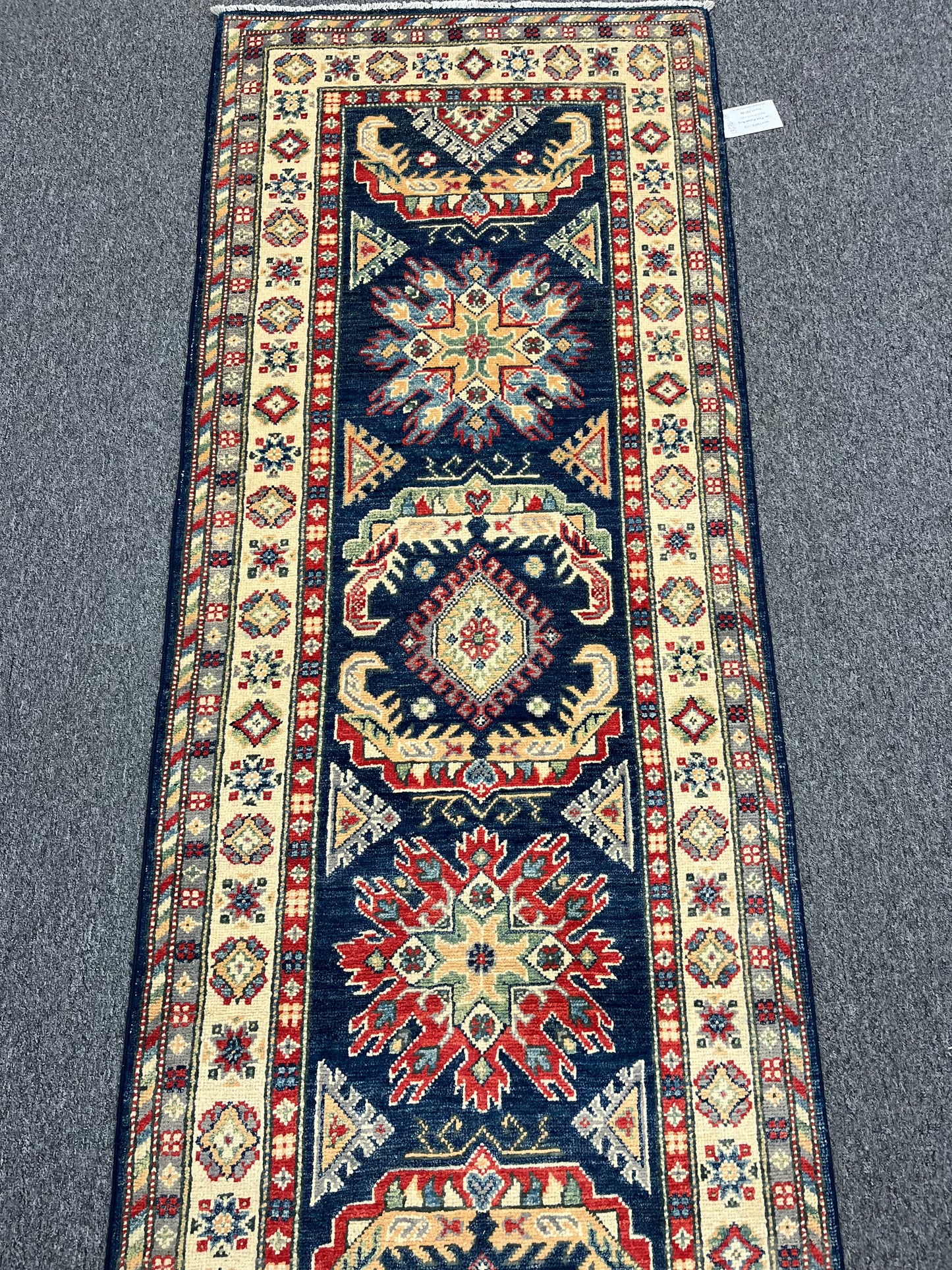 Kazak Tribal 2' 7"X10' Handmade Wool Runner Rug # 13676