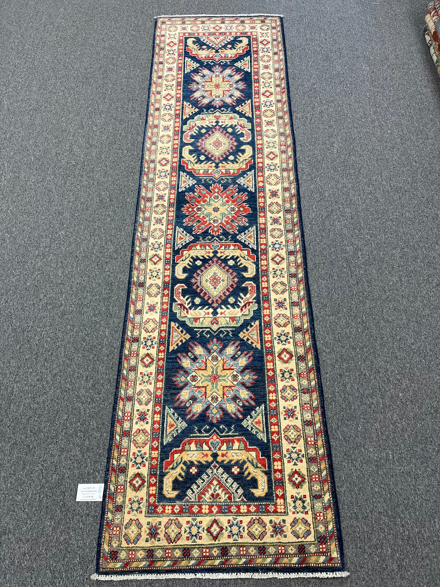 Kazak Tribal 2' 7"X10' Handmade Wool Runner Rug # 13676