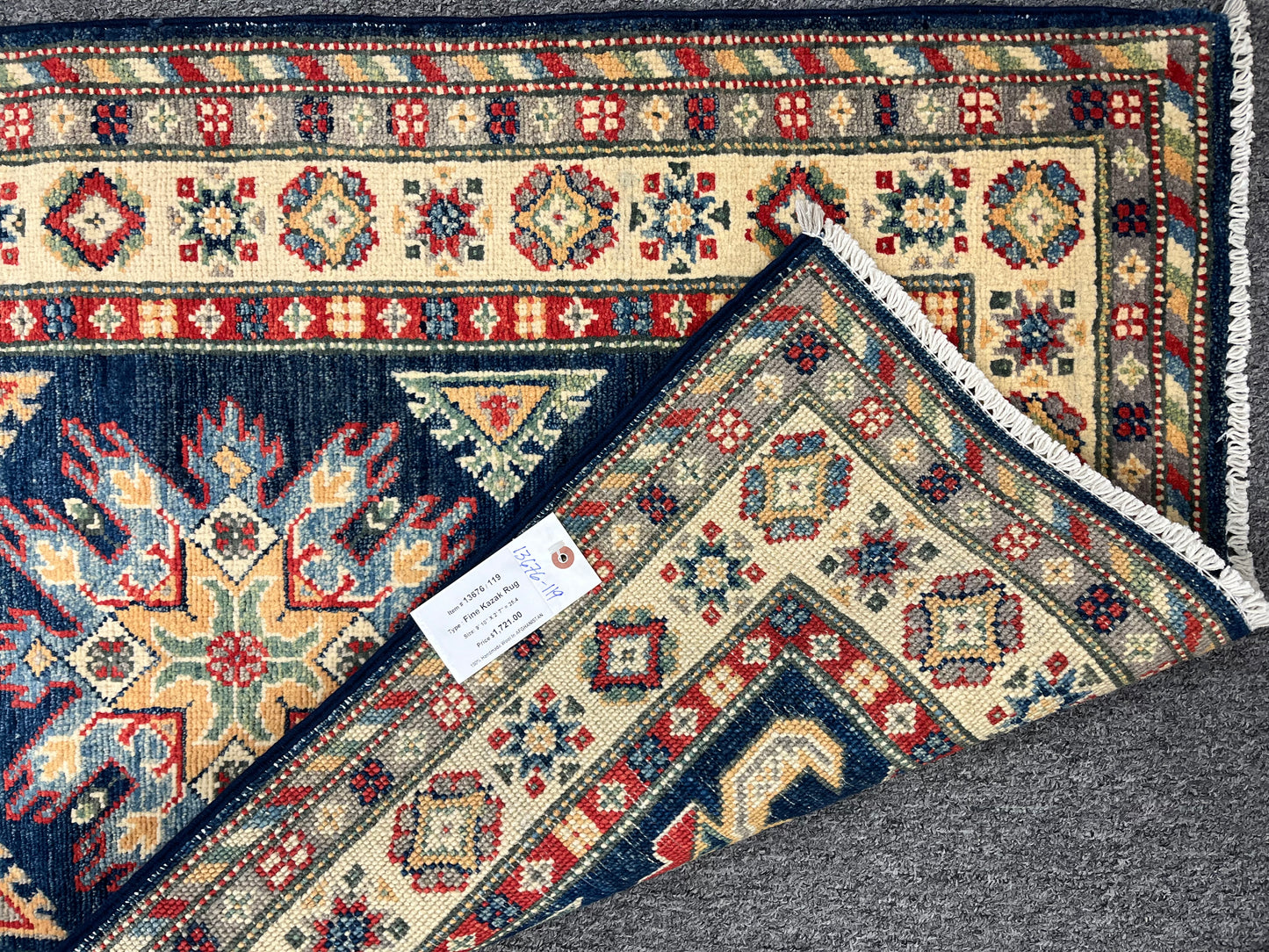 Kazak Tribal 2' 7"X10' Handmade Wool Runner Rug # 13676