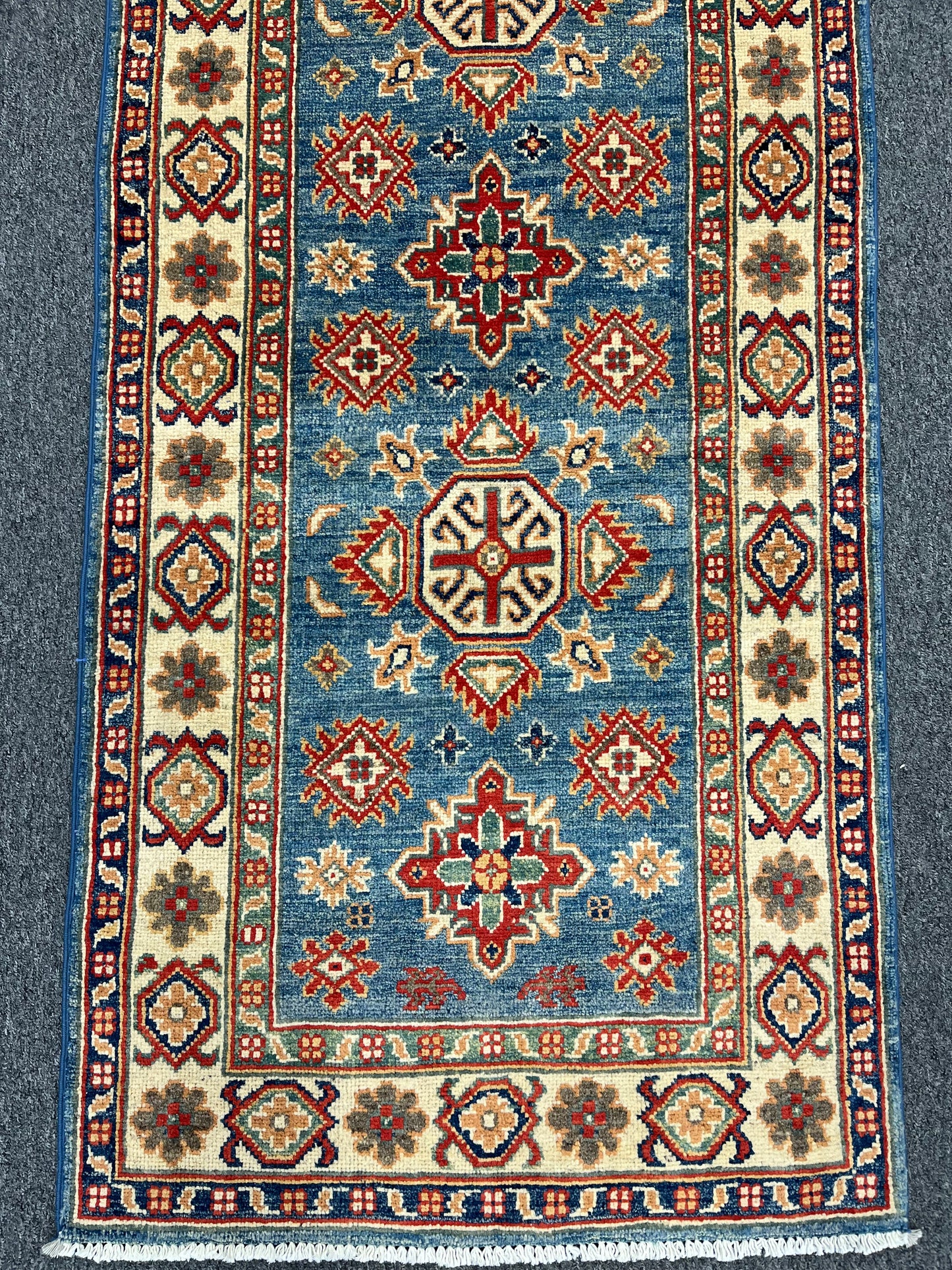 Kazak Tribal 2' 7"X10' Handmade Wool Runner Rug # 13675