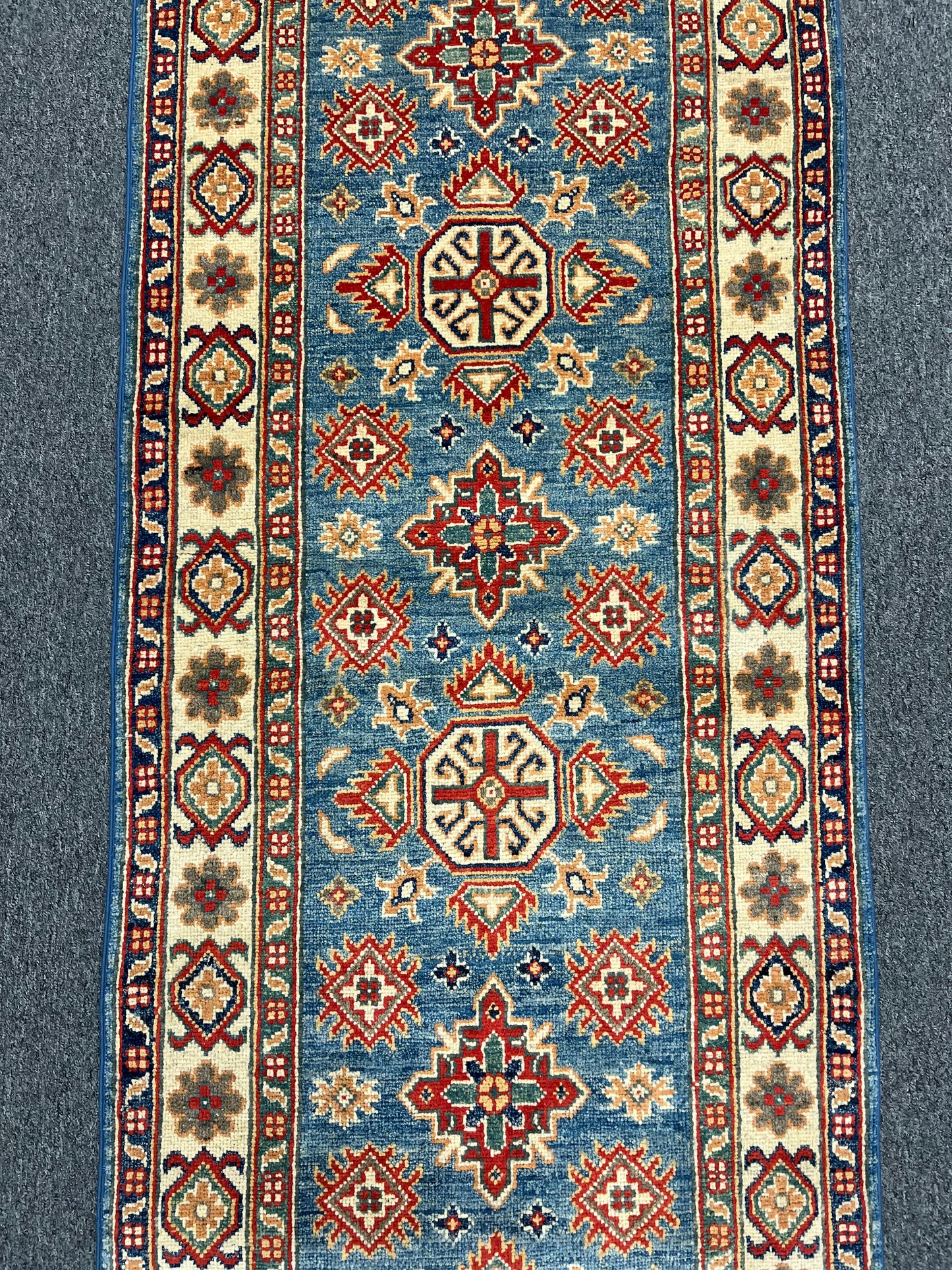 Kazak Tribal 2' 7"X10' Handmade Wool Runner Rug # 13675