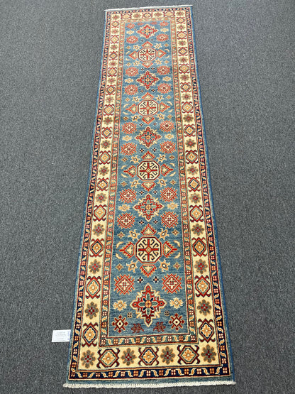 Kazak Tribal 2' 7"X10' Handmade Wool Runner Rug # 13675