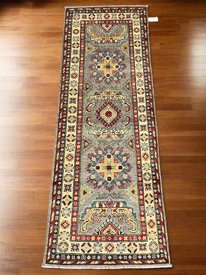 Kazak Tribal 2' 8"X7' Handmade Wool Runner Rug # 13680