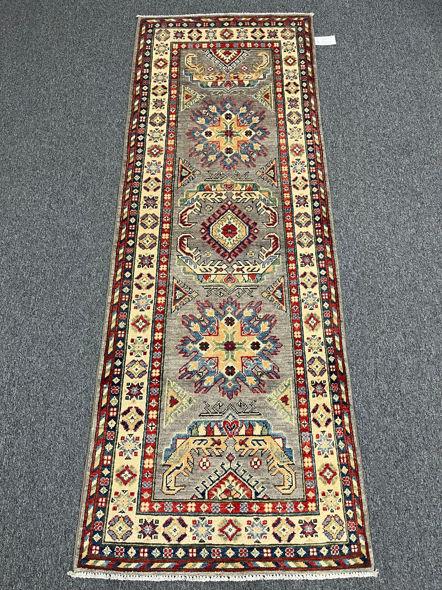 Kazak Tribal 2' 8"X7' Handmade Wool Runner Rug # 13680