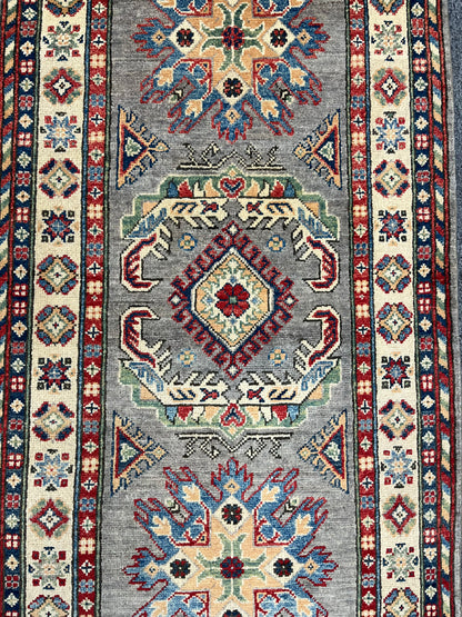 Kazak Tribal 2' 8"X7' Handmade Wool Runner Rug # 13680