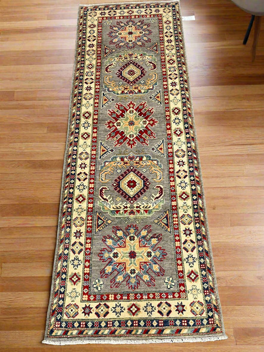 Kazak Tribal 2' 9"X8' Handmade Wool Runner Rug # 13683