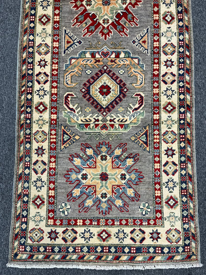 Kazak Tribal 2' 9"X8' Handmade Wool Runner Rug # 13683