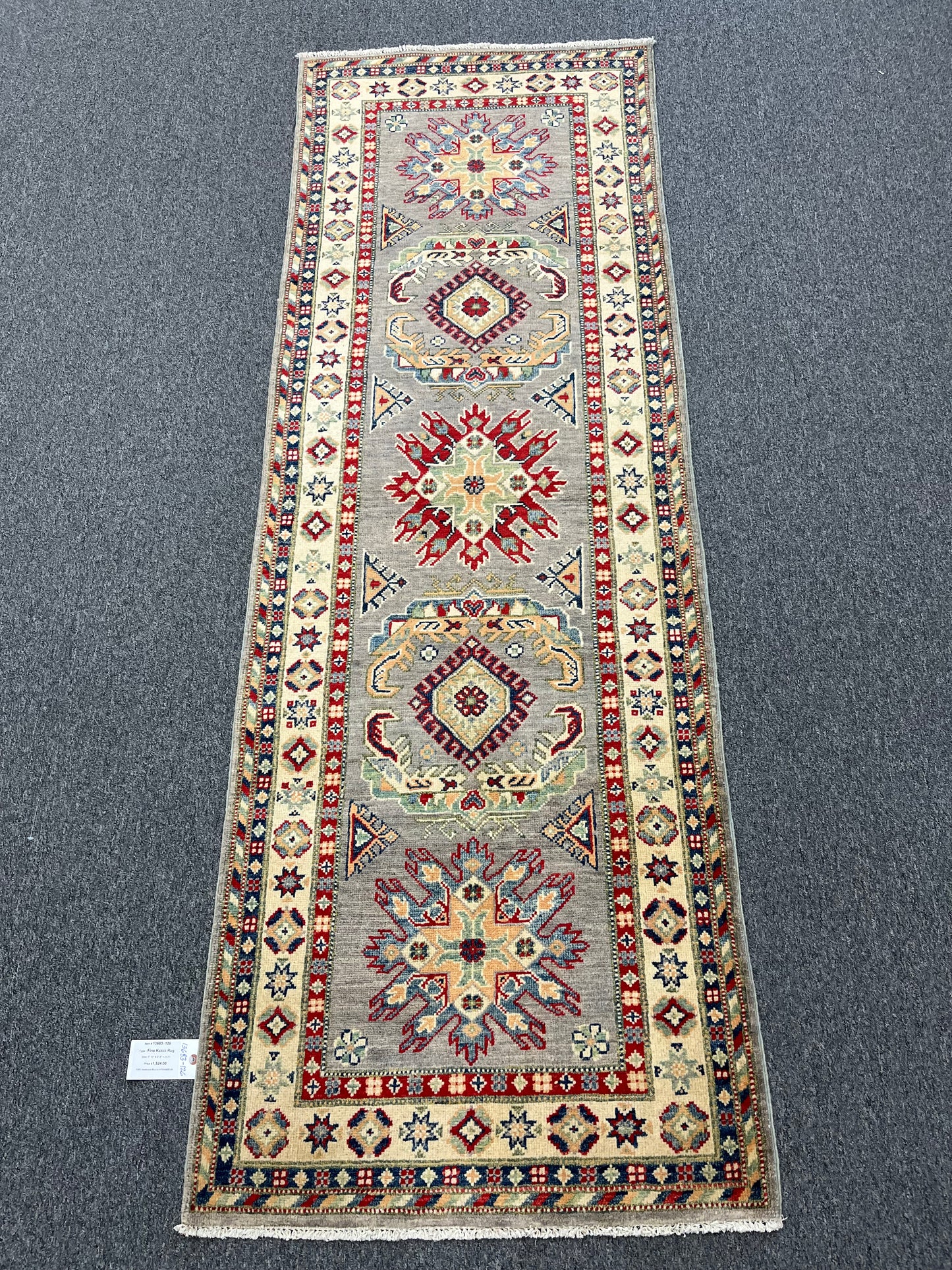 Kazak Tribal 2' 9"X8' Handmade Wool Runner Rug # 13683