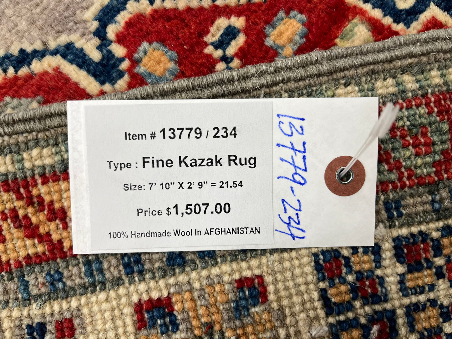 Kazak Gray 2' 9"X8' Handmade Wool Runner Rug # 13779