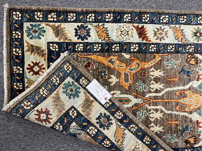 2' 8"X 11' Floral Mahal Handmade Wool Runner Rug # 14054