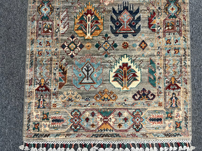 2' 8"X 10' Geometric Mahal Handmade Wool Runner Rug # 13972