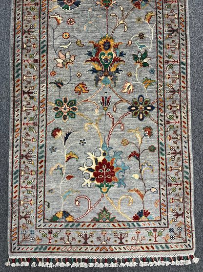 Runner 2' 10"X 9' Silver Mahal Handmade Wool Rug # 13970