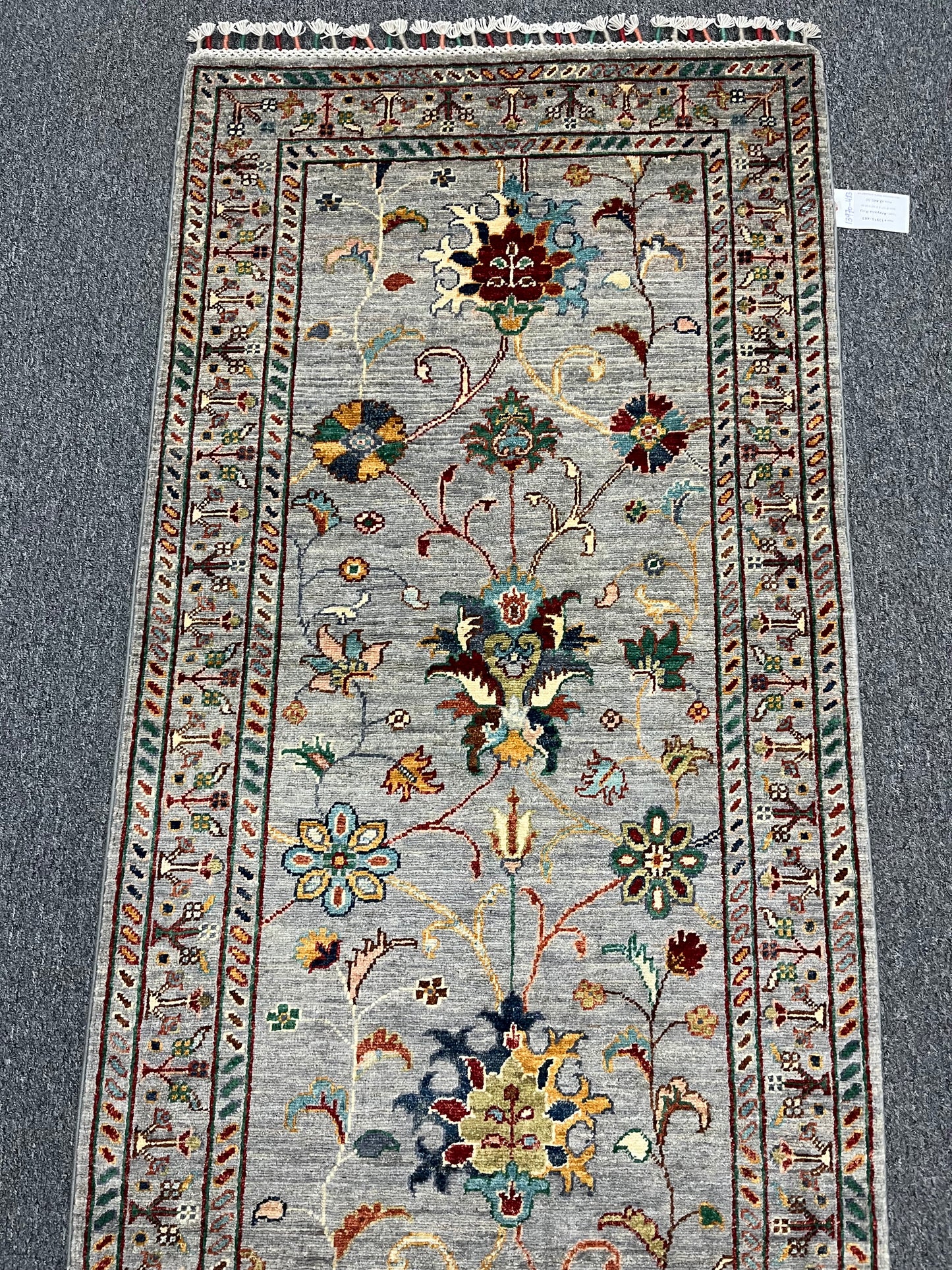 Runner 2' 10"X 9' Silver Mahal Handmade Wool Rug # 13970