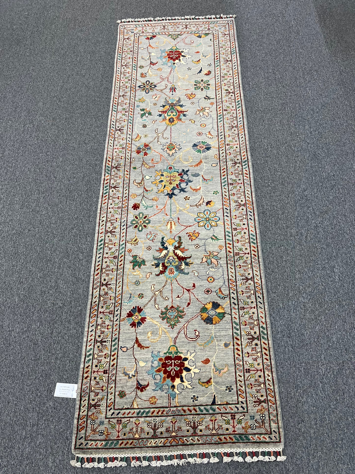 Runner 2' 10"X 9' Silver Mahal Handmade Wool Rug # 13970