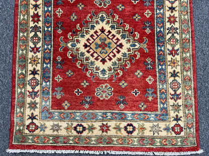 Kazak Runner Red 2' 8"X9' Handmade Wool Rug # 13624