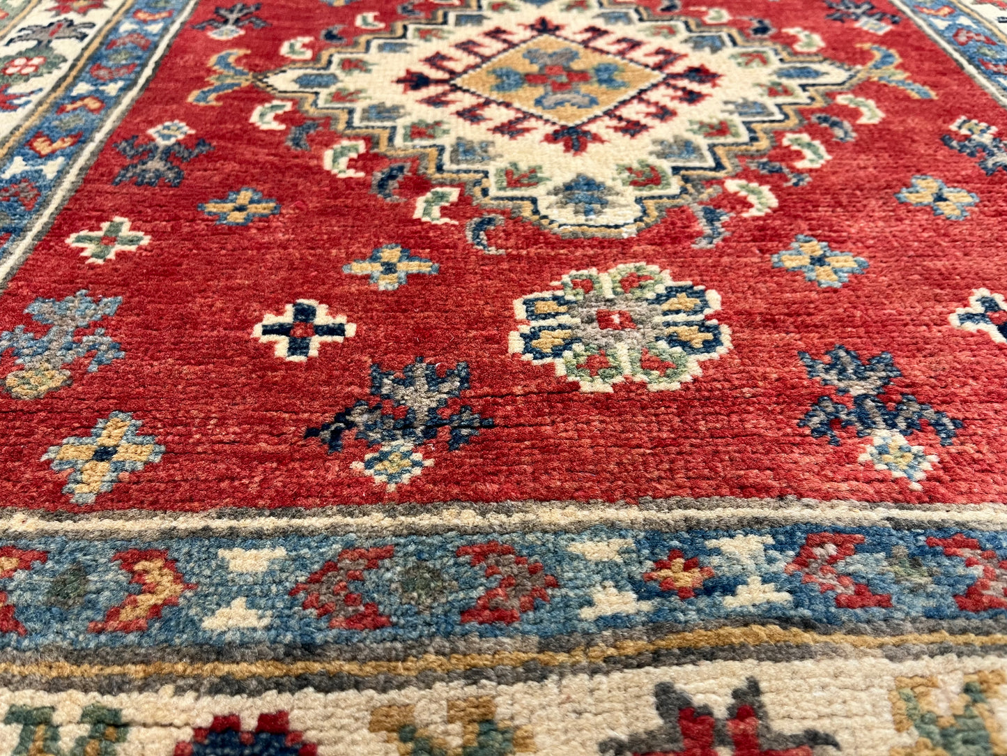 Kazak Runner Red 2' 8"X9' Handmade Wool Rug # 13624