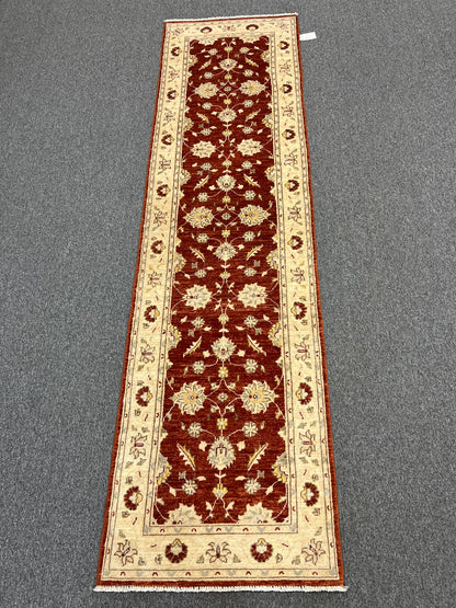 Oushak Chobi Runner 2' 7"X10' Handmade Wool Rug # 14342