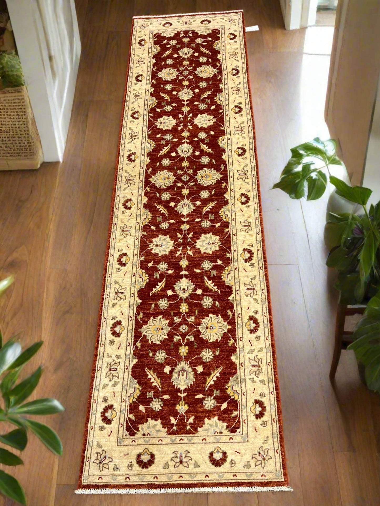 Oushak Chobi Runner 2' 7"X10' Handmade Wool Rug # 14342