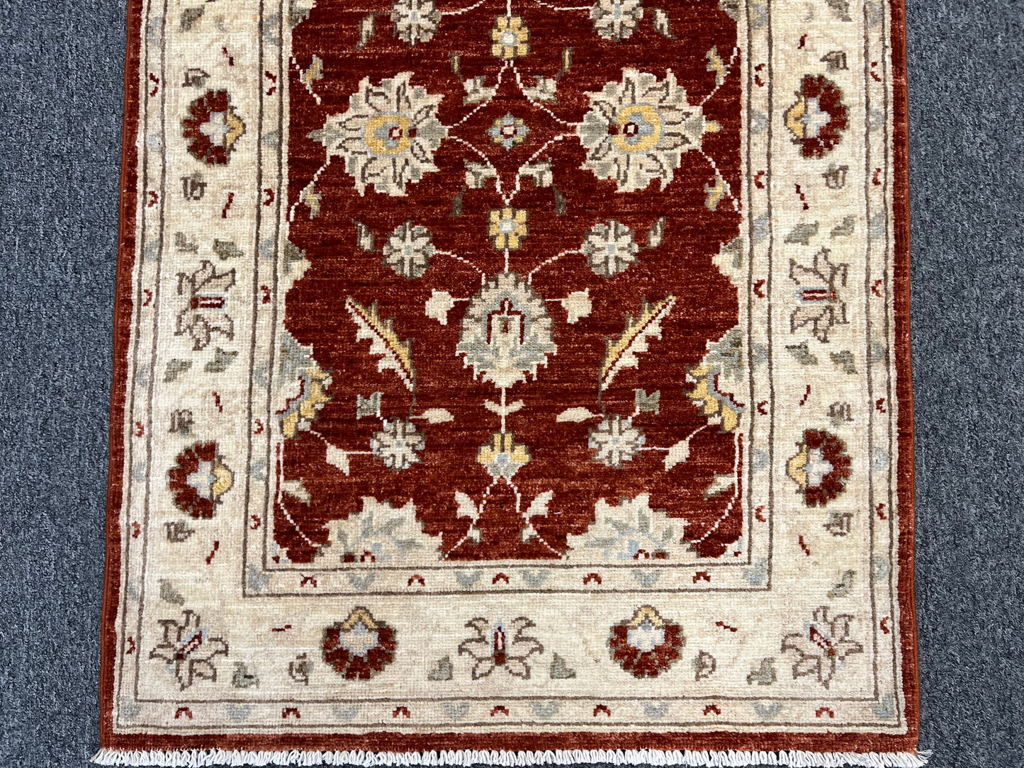 Oushak Chobi Runner 2' 7"X10' Handmade Wool Rug # 14342